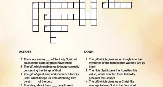 Gifts Of The Holy Spirit Crossword