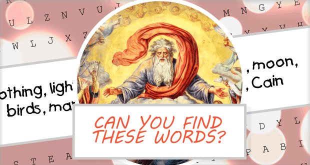 The Days of Creation Word Puzzle