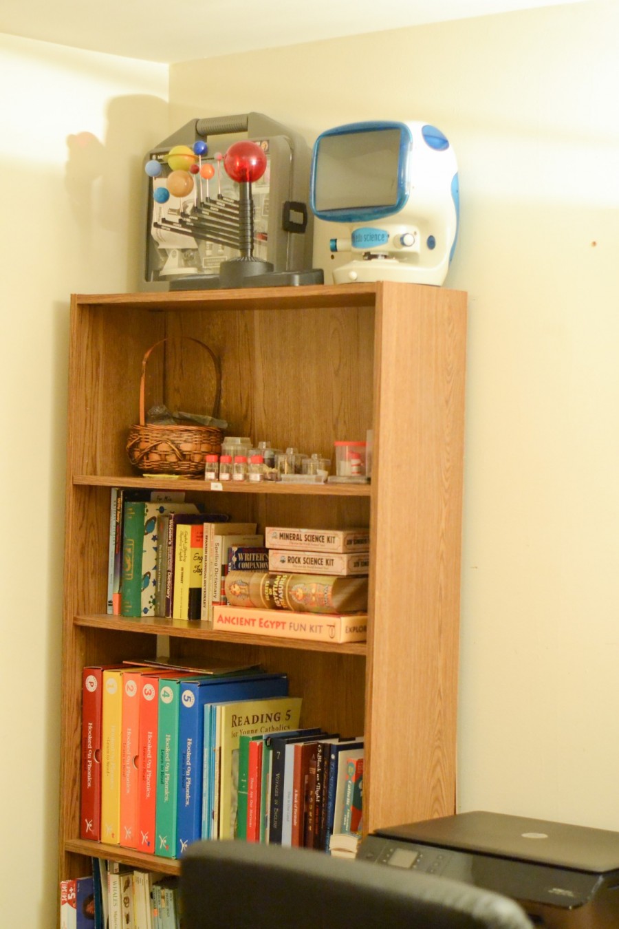 Shelf with Microscope