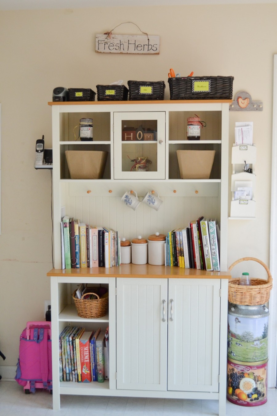 Summer Simplification: - Abby Sasscer |Bakers Rack with Closed Doors 