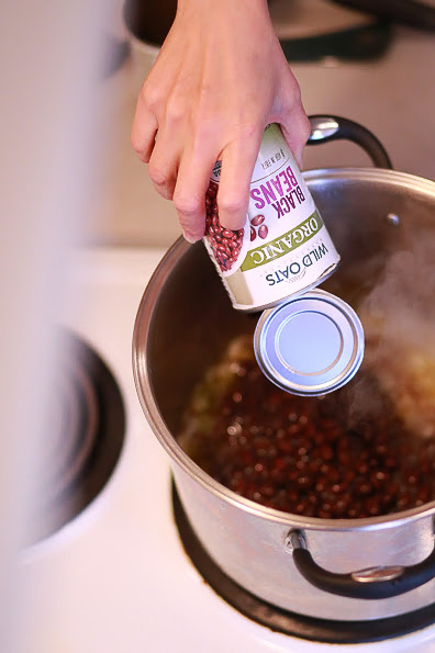 Easy Mexican Black Bean Soup Recipe – Simple Kitchen Series! by Abby Sasscer | Water & Black Beans When Tender (Photograph by Caroline Meyers Photography)