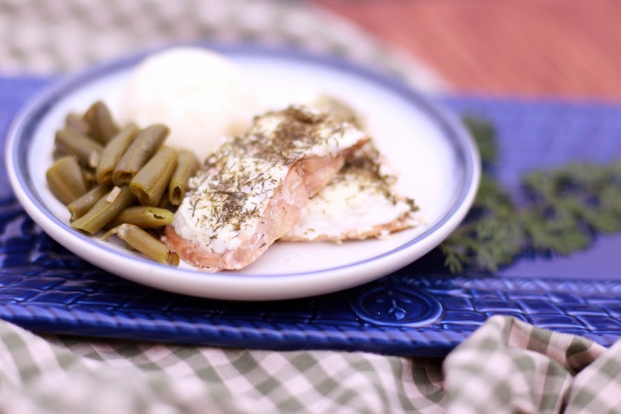 Easy Salmon with Creamy Dill Sauce - Simple Kitchen Series - by Abby Sasscer | Salmon with Veges on the Plate