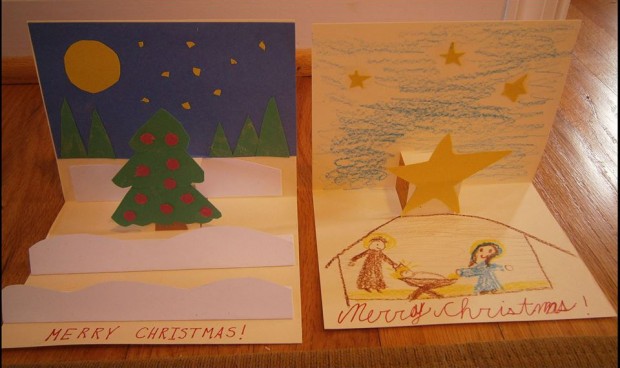 "Christmas cards for an elderly care facility."